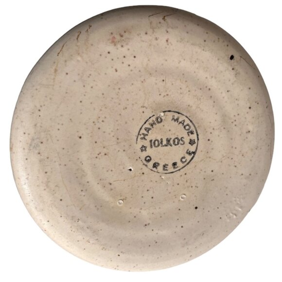 lolcus (lolkos) Pottery Stoneware Candleholder Art Deco Handmade in Greece - Picture 7 of 11